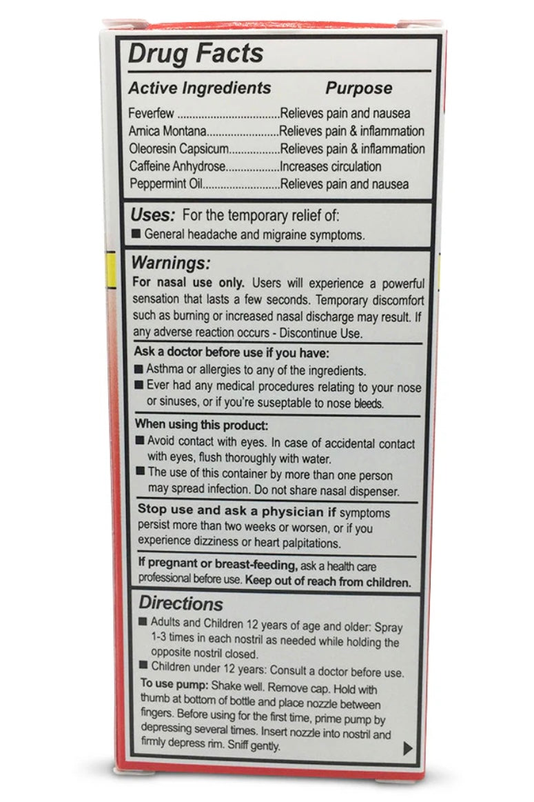 Sinus Plumber Pepper Nasal Spray for Headaches, 1 Fl Oz