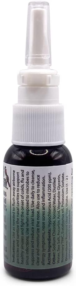 Sinus Plumber Antimicrobial Hypochlorous Acid Nasal Spray for Removing Bacteria, 1 Fl Oz